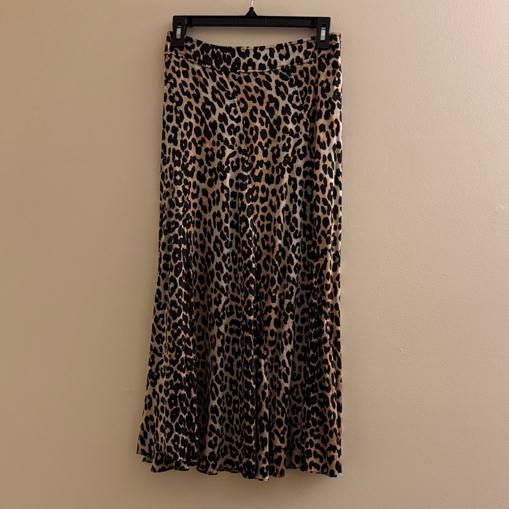 GANNI Blakely Animal Print Silk Skirt - Picture 3 of 7